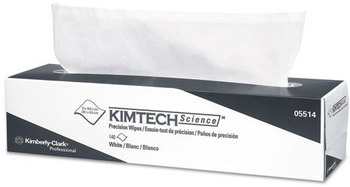 Kimtech* Precision Wipes Tissue Wiper,  14 7/10" x 16 3/5" White, 140/Box