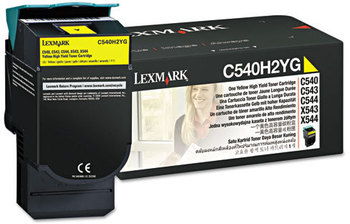 Lexmark™ C540H2CG, C540H2MG, C540H2YG Toner,  2000 Page-Yield, Yellow