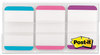 A Picture of product MMM-686LAPV Post-It® 1" Tabs Lined 1/5-Cut, Assorted Pastel Colors, Wide, 66/Pack