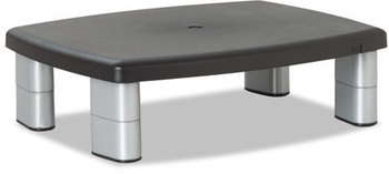 3M Adjustable Height Monitor Stand,  15 x 12 x 1 to 5 7/8, Black/Silver