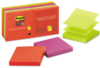 Post-it® Pop-up Notes Super Sticky Pop-up 3 x 3 Note Refills,  Marrakesh, 90/Pad, 10 Pads/Pack