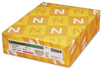 Neenah Paper ENVIRONMENT® Stationery Paper,  100% Recy., 24-lb, 8-1/2 x 11, PC100 White, 500/Rm