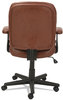 A Picture of product OIF-ST4859 OIF Swivel/Tilt Leather Task Chair,  Fixed T-Bar Arms, Chestnut Brown