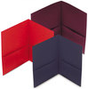 A Picture of product OXF-57513 Oxford® Twin-Pocket Folder,  Embossed Leather Grain Paper, Assorted Colors, 25/Box