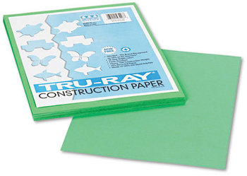Pacon® Tru-Ray® Construction Paper,  76 lbs., 9 x 12, Festive Green, 50 Sheets/Pack