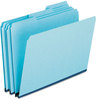 A Picture of product PFX-9300T13 Pendaflex® Pressboard Expanding File Folders,  1/3 Cut Top Tab, Legal, Blue, 25/Box