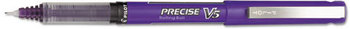 Pilot® Precise® V5 Roller Ball Stick Pen,  Precision Point, Purple Ink, .5mm, Dozen