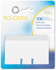 A Picture of product ROL-67558 Rolodex™ Refill Cards For Business Card Trays,  2 1/4 x 4, White, 100 Cards/Pack