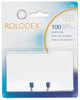 A Picture of product ROL-67558 Rolodex™ Refill Cards For Business Card Trays,  2 1/4 x 4, White, 100 Cards/Pack