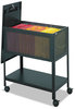 A Picture of product SAF-5351BL Safco® Mesh Tub with Lid,  13-1/2w x 24-1/4d x 27-1/2h, Black