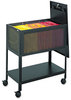 A Picture of product SAF-5351BL Safco® Mesh Tub with Lid,  13-1/2w x 24-1/4d x 27-1/2h, Black