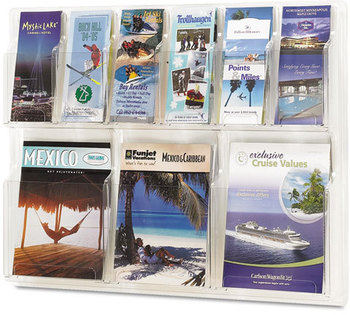 Safco® Reveal™ Clear Literature Displays 9 Compartments, 30w x 2d 22.5h,