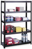 A Picture of product SAF-6246BL Safco® Boltless Shelving Steel/Particleboard Five-Shelf, 48w x 18d 72h, Black