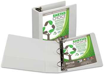 Samsill® Earth's Choice™ Biobased + Biodegradable Round Ring View Binder,  4" Cap, White