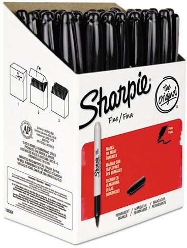 Sharpie 75846 Fine Point Permanent Marker, Assorted, 24/Set - 75846