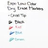A Picture of product SAN-80074 EXPO® Low-Odor Dry-Erase Marker,  Chisel Tip, Basic Assorted, 4/Set