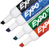 A Picture of product SAN-80074 EXPO® Low-Odor Dry-Erase Marker,  Chisel Tip, Basic Assorted, 4/Set