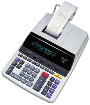 Sharp® EL2630PIII 12-Digit Commercial Printing Calculator,  Black/Red Print, 4.8 Lines/Sec