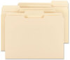 A Picture of product SMD-10343 Smead™ WaterShed®/CutLess® File Folders 1/3-Cut Tabs: Assorted, Letter Size, 0.75" Expansion, Manila, 100/Box