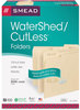 A Picture of product SMD-10343 Smead™ WaterShed®/CutLess® File Folders 1/3-Cut Tabs: Assorted, Letter Size, 0.75" Expansion, Manila, 100/Box