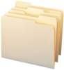 A Picture of product SMD-10343 Smead™ WaterShed®/CutLess® File Folders 1/3-Cut Tabs: Assorted, Letter Size, 0.75" Expansion, Manila, 100/Box