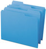 A Picture of product SMD-12034 Smead™ Reinforced Top Tab Colored File Folders 1/3-Cut Tabs: Assorted, Letter Size, 0.75" Expansion, Blue, 100/Box