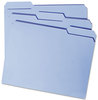 A Picture of product SMD-12034 Smead™ Reinforced Top Tab Colored File Folders 1/3-Cut Tabs: Assorted, Letter Size, 0.75" Expansion, Blue, 100/Box