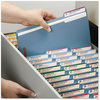 A Picture of product SMD-17040 Smead™ Top Tab Colored Fastener Folders 0.75" Expansion, 2 Fasteners, Legal Size, Blue Exterior, 50/Box