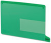 A Picture of product SMD-61952 Smead™ Colored Poly Out Guides with Pockets 1/3-Cut End Tab, 8.5 x 11, Green, 25/Box