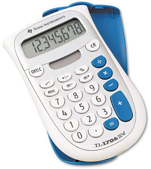 Texas Instruments TI-1706SV Handheld Pocket Calculator,  8-Digit LCD