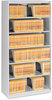 A Picture of product TNN-FS360LGY Tennsco Fixed Shelf Lateral File,  36w x 16 1/2d x 75 1/4, Light Gray