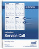 A Picture of product TOP-4100 TOPS™ Service Call Book,  4 x 5 1/2, Two-Part Carbonless, 200 Sets/Book