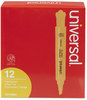 A Picture of product UNV-08863 Universal™ Desk Highlighters Fluorescent Orange Ink, Chisel Tip, Barrel, Dozen