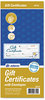 A Picture of product ABF-GFTC1 Adams® Gift Certificates,  8 x 3 2/5, White/Canary, 25/Book