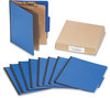 A Picture of product ACC-15663 ACCO ColorLife® PRESSTEX® Classification Folders 3" Expansion, 2 Dividers, 6 Fasteners, Letter Size, Dark Blue Exterior, 10/Box