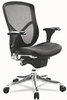 A Picture of product ALE-EQA42ME10A Alera® EQ Series Ergonomic Multifunction Mid-Back Mesh Chair Supports Up to 250 lb, Black Seat/Back, Aluminum Base