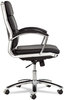 A Picture of product ALE-NR4219 Alera® Neratoli® Mid-Back Slim Profile Chair Faux Leather, Supports Up to 275 lb, Black Seat/Back, Chrome Base