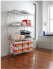 A Picture of product ALE-SW504818SR Alera® NSF Certified Industrial Heavy-Duty Wire Shelving Starter Kit Four-Shelf 48w x 18d 72h, Silver