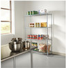A Picture of product ALE-SW504818SR Alera® NSF Certified Industrial Heavy-Duty Wire Shelving Starter Kit Four-Shelf 48w x 18d 72h, Silver