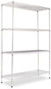 A Picture of product ALE-SW504818SR Alera® NSF Certified Industrial Heavy-Duty Wire Shelving Starter Kit Four-Shelf 48w x 18d 72h, Silver