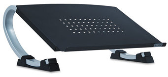 Allsop® Redmond Adjustable Curve Notebook Stand,  15 x 11 1/2 x 6, Black/Silver