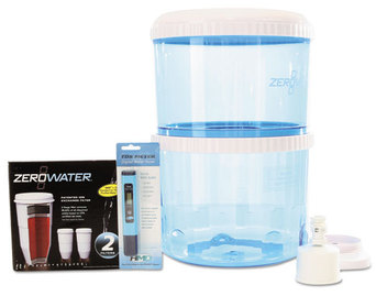 Avanti ZeroWater Water Filtering Bottle Kit,  5 gal, Clear/White/Blue