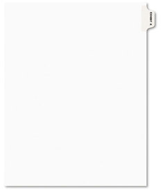 Avery® Legal Index Divider, Exhibit Alpha Letter, Avery® Style,  Exhibit K, Letter, White, 25/Pack