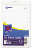 A Picture of product AVE-05202 Avery® Printable 4" x 6" - Permanent File Folder Labels 0.69 3.44, White, 7/Sheet, 36 Sheets/Pack, (5202)
