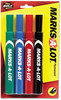 A Picture of product AVE-08886 Avery® MARKS A LOT® Large Desk-Style Permanent Marker Broad Chisel Tip, Blue, Dozen (8886)
