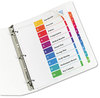 A Picture of product AVE-11165 Avery® Customizable Table of Contents Ready Index® Multicolor Dividers with Printable Section Titles TOC Tab Extra Wide Tabs, 10-Tab, 1 to 10, 11 x 9.25, White, Set