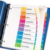 A Picture of product AVE-11165 Avery® Customizable Table of Contents Ready Index® Multicolor Dividers with Printable Section Titles TOC Tab Extra Wide Tabs, 10-Tab, 1 to 10, 11 x 9.25, White, Set