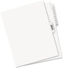 A Picture of product AVE-11381 Avery® Preprinted Legal Exhibit Index Tab Dividers with Black and White Tabs Side Style, 11-Tab, 1 to 10, 11 x 8.5, Set