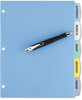 A Picture of product AVE-16170 Avery® Write & Erase Big Tab™ Durable Plastic Dividers and 3-Hole Punched, 5-Tab, 11 x 8.5, Assorted, 1 Set