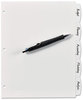 A Picture of product AVE-16370 Avery® Write & Erase Big Tab™ Durable Plastic Dividers and 3-Hole Punched, 5-Tab, 11 x 8.5, White, 1 Set